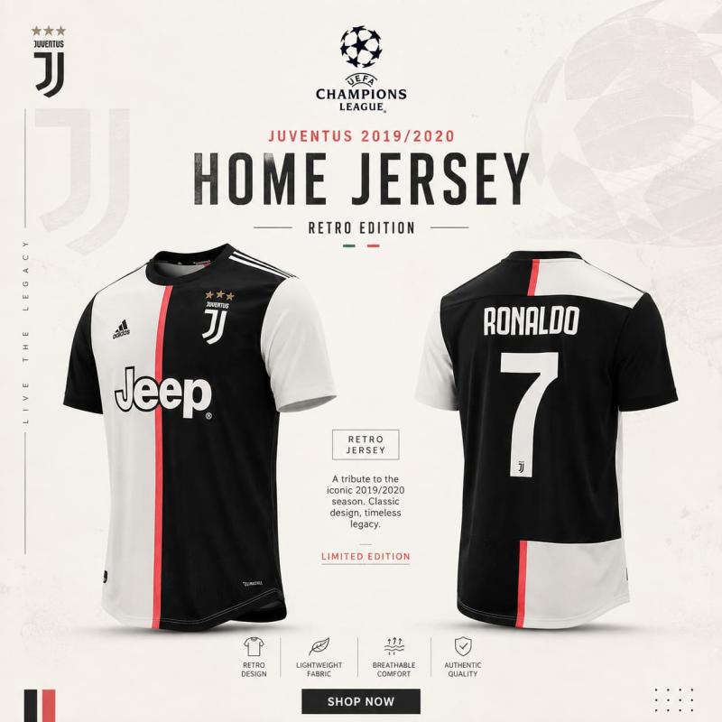 Juventus 19/20 Home Kit
