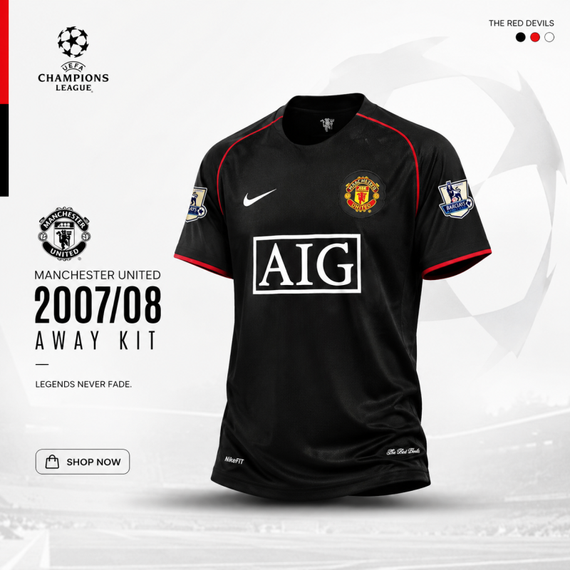 Manchester United 2007/08 Away Kit (BD Premium)