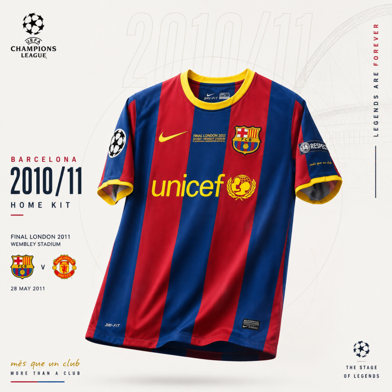 Barcelona 2010/11 Home Kit (BD Premium)
